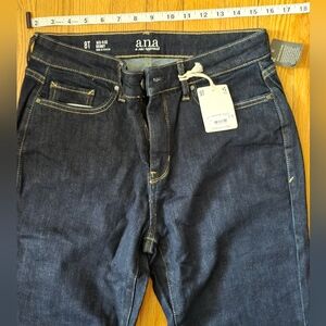 a.n.a Women's Dark Blue Straight Leg Jeans